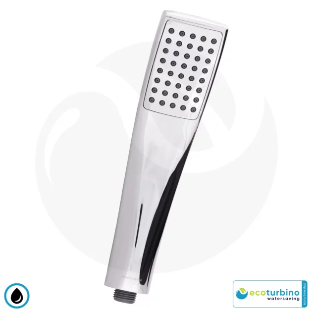 ecoturbino® Handdusche DELUXE 10 Legio | Design Duschkopf - Handbrause | silber