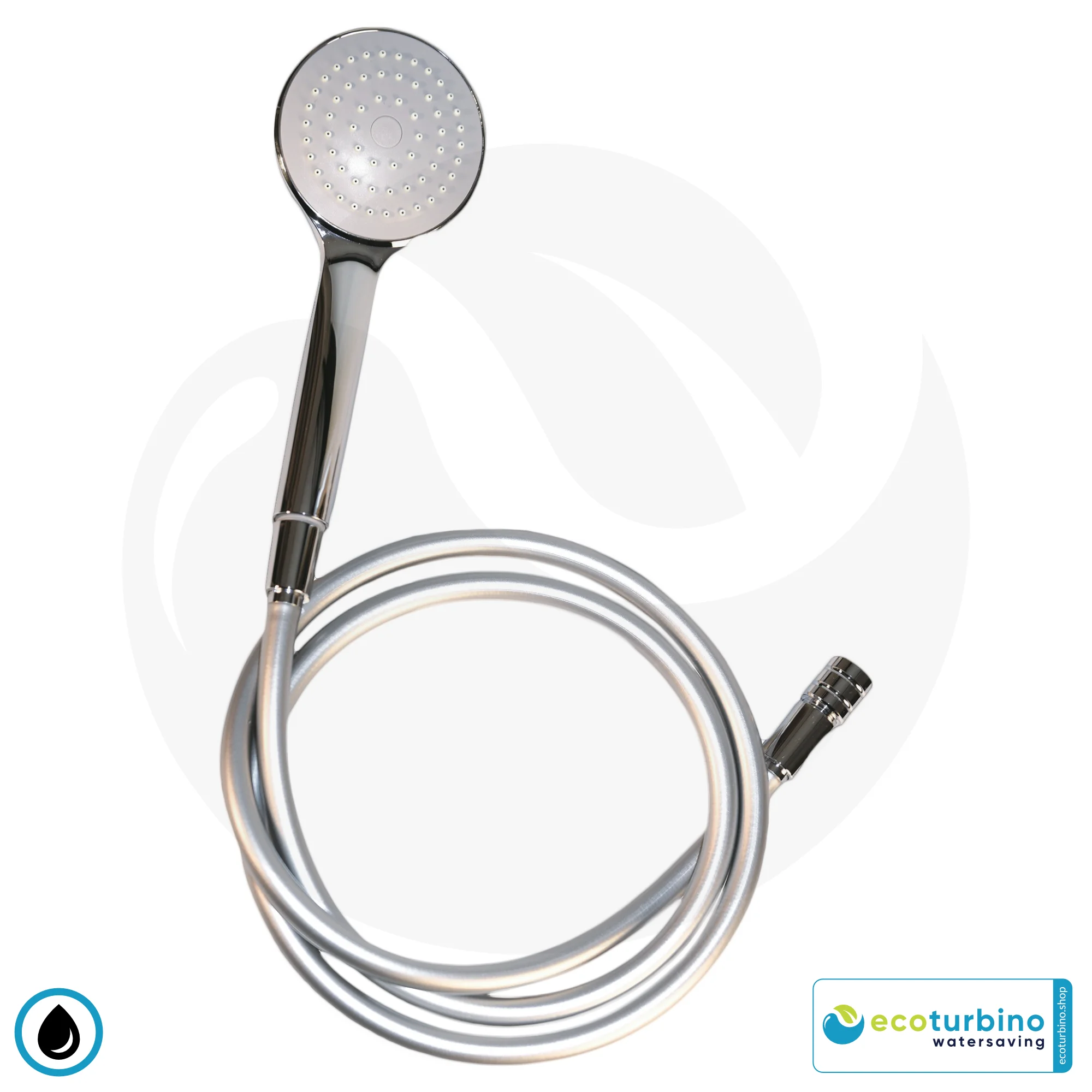 ecoturbino® Handbrause SET 10 Legio | ET10L Wasserspar Adapter + Duschschlauch + Duschkopf