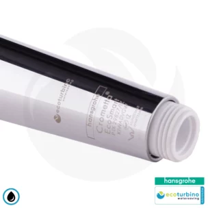 hansgrohe Crometta Vario, 2-Strahl Handbrause SET + ecoturbino® 10 Legio | ET10L Wasserspar Adapter + Duschschlauch + Duschkopf