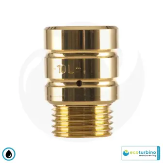 ecoturbino® ET10L Water-Saving Shower Adapter | Save Water and Energy (Gas, Electricity) | Reduce Costs by up to 40% when Showering + Emptying the Shower Head | gold