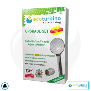 ecoturbino® Handdusche UPGRADE SET 10 Legio | ET10L Wasserspar Adapter + Hand Duschkopf - Handbrause