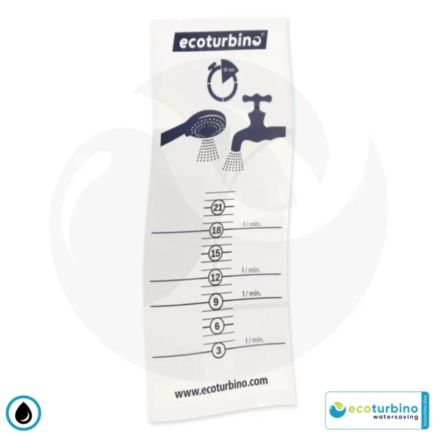Wasser Messbeutel zur Wassermengen Ermittlung | ecoturbino® Eignung und Einsparmöglichkeit