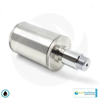 Water filter ecoturbino plus | stainless steel housing + ecoturbino water-saving adapter