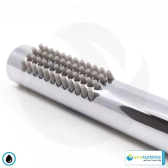 DELUXE S SET shower head, silver | Water-saving adapter + shower hose + DESIGN hand shower | ecoturbino®